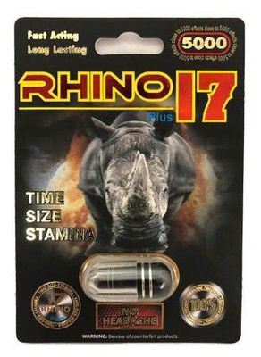 Viên uống tăng cường sinh lý nam Rhino 17 5000mg Plus Black Label cao cấp 1 Viên 7 Ngày