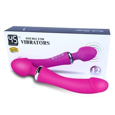 CHÀY RUNG massage điểm G âm đạo và đầu ti 2 ĐẦU DOUBLE END VIBRATOR 45°C  Cao cấp Chính Hãng
