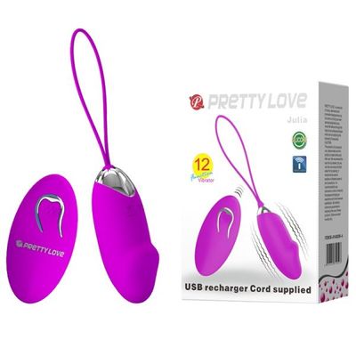 Trứng rung silicone không dây 12 chế độ Prettylove Julia điều khiển từ xa Cao cấp Chính Hãng