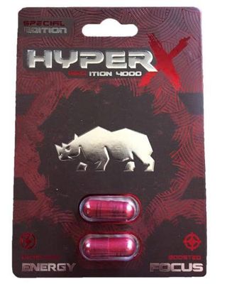 Viên uống cao cấp tinh chất thiên nhiên dành cho phái mạnh Rhino Hyper X 4000 Red 1 Viên