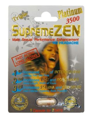 Viên uống tăng cường sinh lý nam Supreme Zen Platinum 3500 cao cấp 1 Viên 7 Ngày
