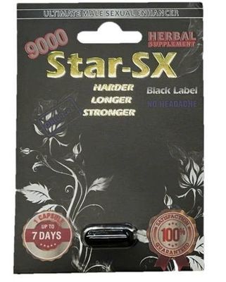 Viên uống cao cấp tinh chất thiên nhiên dành cho phái mạnh Star X Black 9000 Black Label 1 Viên