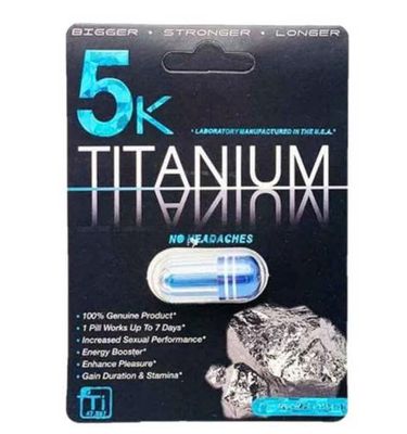 Viên uống tăng cường sinh lý nam Titanium 5K cao cấp 1 Viên 7 Ngày - Bigger Stronger Longer