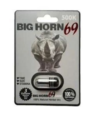 Viên uống cao cấp tinh chất thiên nhiên dành cho phái mạnh Rhino Big Horn 69 Silver 500K 1 Viên