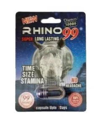 Viên uống tăng cường sinh lý nam Rhino 99 30K Diamond cao cấp 1 Viên 7 Ngày