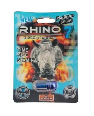 Viên uống cao cấp tinh chất thiên nhiên dành cho phái mạnh Rhino Seven Platinum 50000 1 Viên - Không Đau Đầu