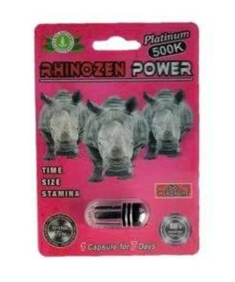 Viên uống tăng cường sinh lý nam RhinoZen Power Platinum 500K cao cấp 1 Viên 7 Ngày