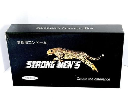Bao Cao Su STRONG MEN ĐEN GÂN GAI - Tạo Khoái cảm (Hộp 12 cái)