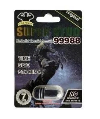 Viên uống tăng cường sinh lý nam Super Stud 99988 Black Full Power cao cấp 1 Viên 7 Ngày