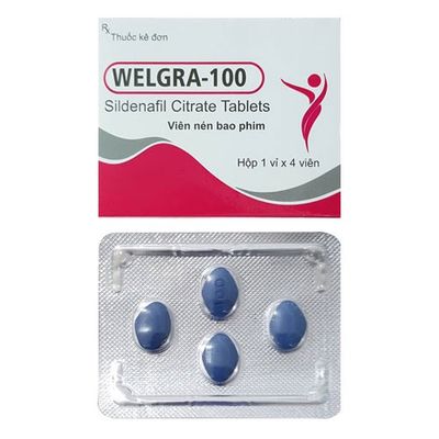 Viên hỗ trợ sinh lực nam giới WELLGRA 100MG HỘP 4 VIÊN