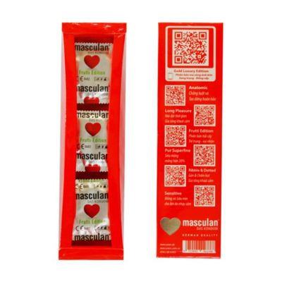 Bao Cao Su Masculan – Trẻ Trung, Vui Nhộn – Khay 3 Mùi, 3 Màu – 3 Bao Chính Hãng