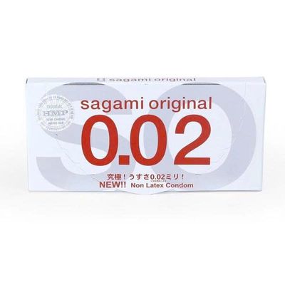 Bao Cao Su Sagami Original Non Latex Siêu Mỏng 0.02mm 2 Cái Chính Hãng