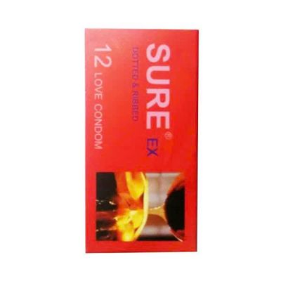 Bao Cao Su Sure Đỏ – Trơn Mịn – Hộp 12 cái Chính Hãng 363042