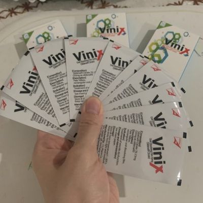 Tem ngậm hỗ trợ tăng cường sinh lí nam Vinix 50mg Hàn Quốc Chính Hãng 3 tem