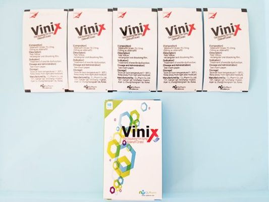Tem ngậm hỗ trợ tăng cường sinh lí nam Vinix 50mg Hàn Quốc Chính Hãng 5 tem