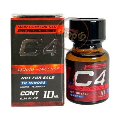 Chai hít Popper C4 đỏ Chai Ngắn Có Hộp 10ml