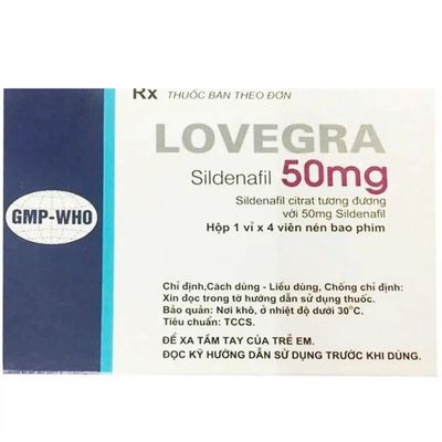 Viên uống hỗ trợ phái mạnh tăng bản lĩnh đàn ông 50mg Pharbaco (Hộp 1 vỉ x 4 viên)