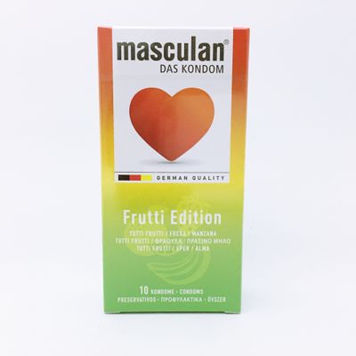 Bao cao su cao cấp có hương trái cây Masculan Frutti Edition -10s
