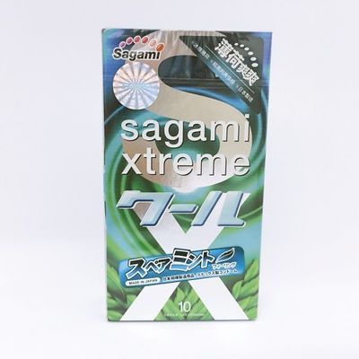 Bao cao su hương bạc hà mỏng trơn Sagami Xtreme Spearmint -10s
