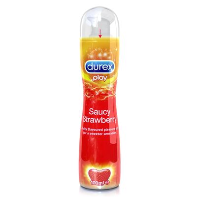 Gel tạo trơn durex hương dâu saucy strawberry 100ml