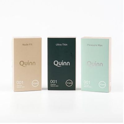 Bao cao su siêu mỏng 0.01 Quinn – hộp 12 cái