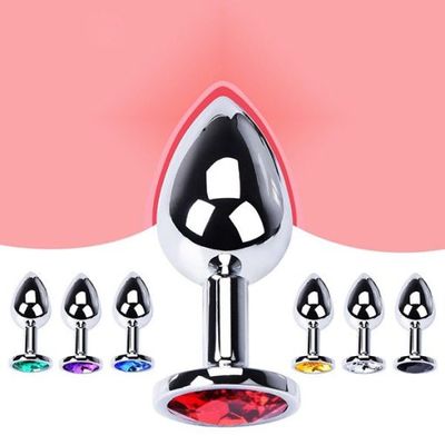 Phích cắm hậu môn Inox đế pha lê (Size S, M, L) 357005