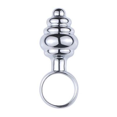 Anal Butt Plug hình xoắn ốc Inox mini đeo ngón tay 356967