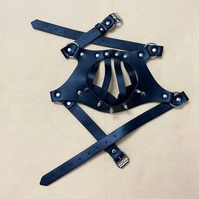 Đồ chơi tình yêu mặt nạ khóa miệng da