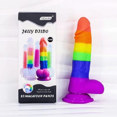 Dương vật giả có đế Jelly Dildo 7 màu 354858