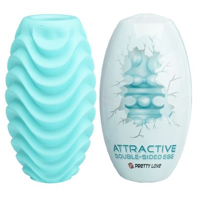 Âm Đạo Giả Silicone Hỗ Trợ Tăng Khoái Cảm Nam Nữ Pretty Love Attractive Double-Sided Egg Xanh Ngọc Chính Hãng