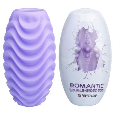 Âm Đạo Giả Silicone Hỗ Trợ Tăng Khoái Cảm Nam Nữ Pretty Love Romantic Double-Sided Egg Tím Chính Hãng