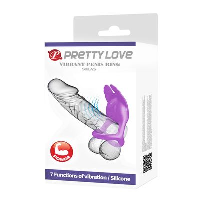 Vòng Đeo Rung Hỗ Trợ Tăng Khoái Cảm Nam Nữ Pretty Love Vibrant Penis Ring Silas Màu Tím