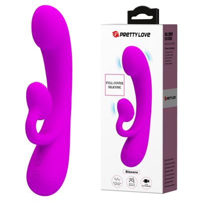Máy Massage Hỗ Trợ Tăng Khoái Cảm Nam Nữ Rung Có Nhánh Tròn To Pretty Love Full Cover Silicone Chính Hãng