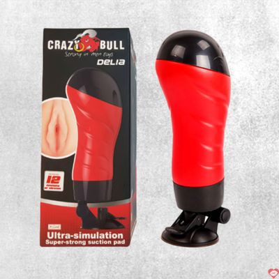 Âm đạo giả Crazy Bull Red Delia 12 chế độ rung siêu thực