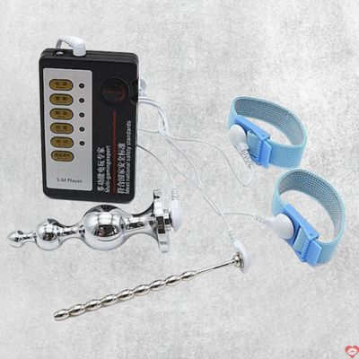 Bộ xung điện massage hậu môn niệu đạo bằng kim loại kim loại