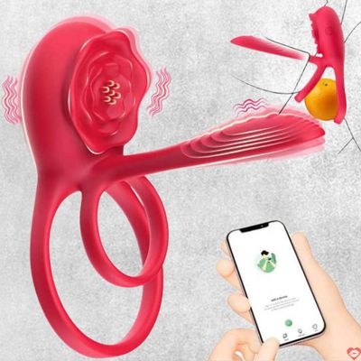 Vòng Rung Đeo Dương Vật 10 Chế Độ Điều Khiển App Kích Thích