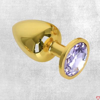 Phích inox vàng đính đá cao cấp chơi hậu môn kích thích cực đã