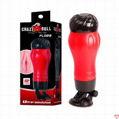 Âm đạo giả dính tường 12 tần số rung siêu thực Crazy Bull