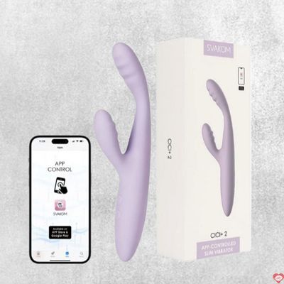 Dương vật giả Svakom Cici Plus 2 thiết kế nhánh rung kích thích kết hợp App