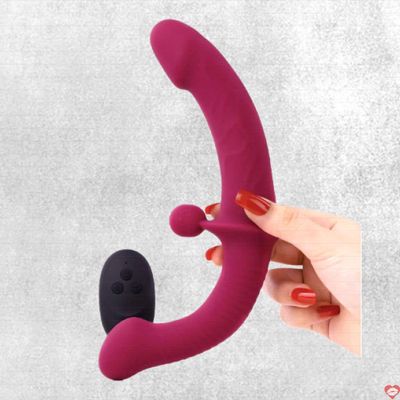 Máy Massage Hỗ Trợ Giải Tỏa Cho Nữ Yunman dương vật giả 2 đầu Les rung remote Chính Hãng