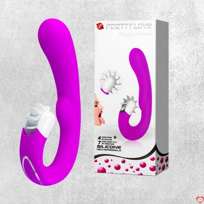 Dương vật giả rung lưỡi siêu mạnh sạc điện kích thích điểm G