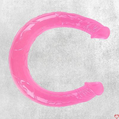 Dương vật giả 2 đầu trong suốt Double Dong đỉnh cao cho les