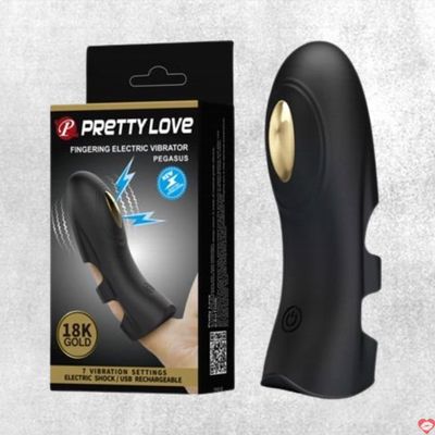 Ngón tay rung sạc điện Pretty Love Pegasus 18K Gold cao cấp kích thích 349217