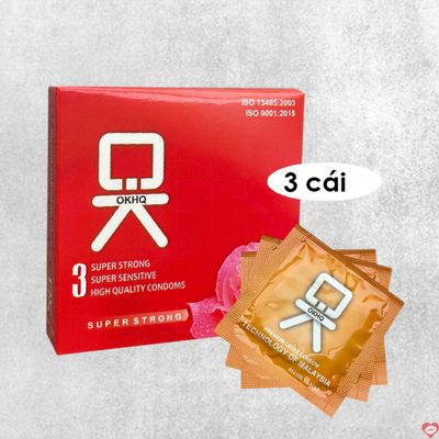 Bao cao su OKHQ hộp 3 cái an toàn chất lượng giá tốt