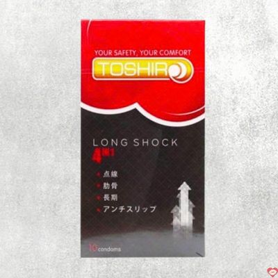 Bao cao su Toshiro Long Shock 4in1 Kéo dài cực lâu Tăng hưng phấn