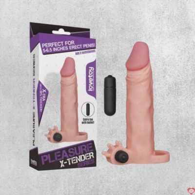 Bao cao su đôn dên rung mạnh Lovetoy Pleasure X-Tender tăng kích thước kích thích