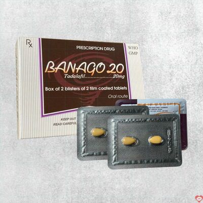 Viên uống hỗ trợ phái mạnh tăng bản lĩnh đàn ông Banago 20mg chống rối loạn - xuất tinh sớm Vỉ 2 Viên