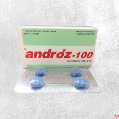 Viên uống hỗ trợ phái mạnh tăng bản lĩnh đàn ông Androz 100mg 4 Viên Tăng Cường Sinh Lý 