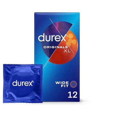 Bao Cao Su Trơn Cao Cấp Size Lớn Durex Originals Wide Fit Condom 12 Cái