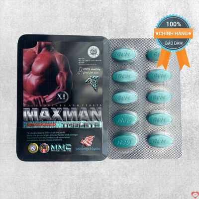 Viên uống hỗ trợ phái mạnh tăng bản lĩnh đàn ông Maxman hộp 10 viên 